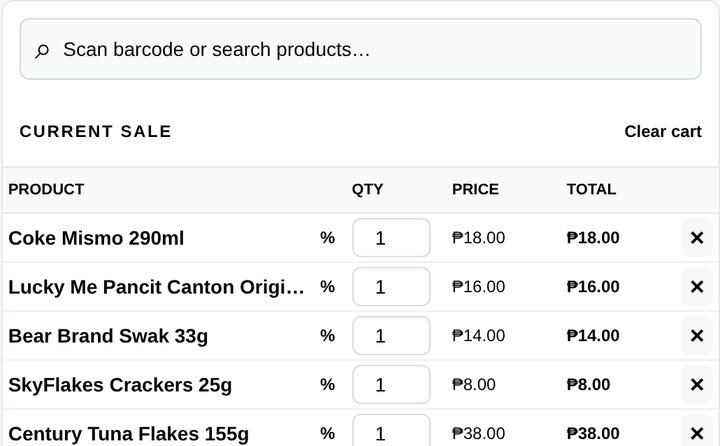 Checkout cart